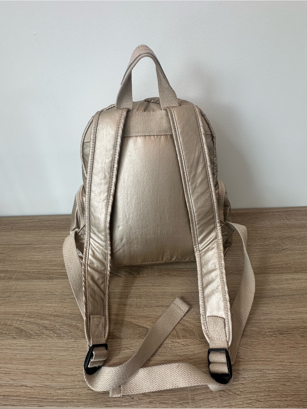 Kipling Gold Metallic Backpack - Picture 3 of 10